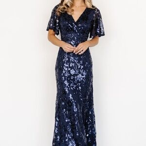 Baltic Born Esme Sequin Dress | Navy Size MM